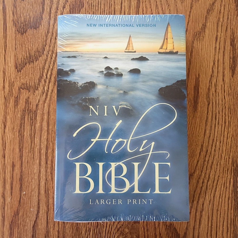NIV, Holy Bible, Larger Print, Economy Edition, Paperback Blue Brand New Sealed